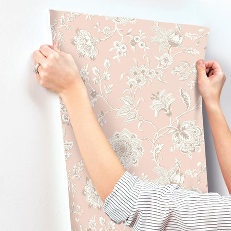 York Wallcoverings Sutton Blush Pink Wallpaper