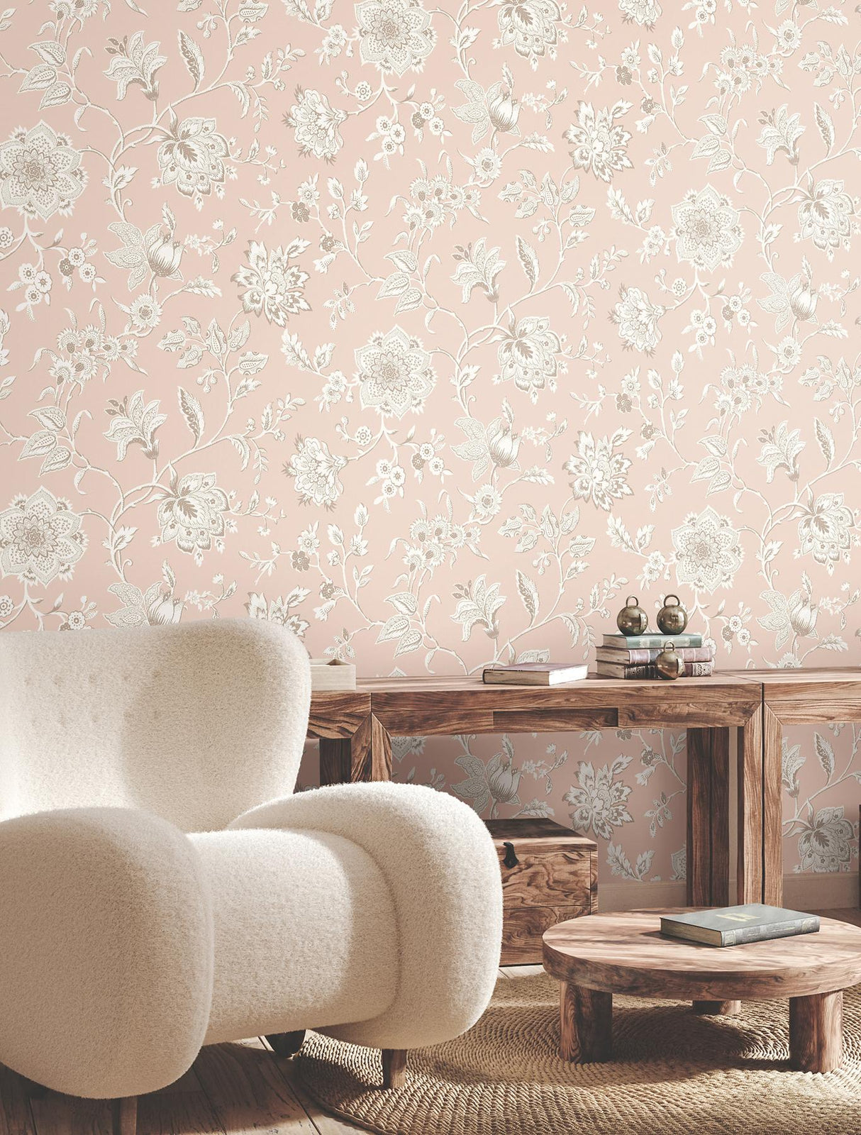 York Wallcoverings Sutton Blush Pink Wallpaper