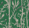 York Wallcoverings Bambou Toile Green Wallpaper