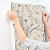 York Wallcoverings Bambou Toile Beige Beige Wallpaper