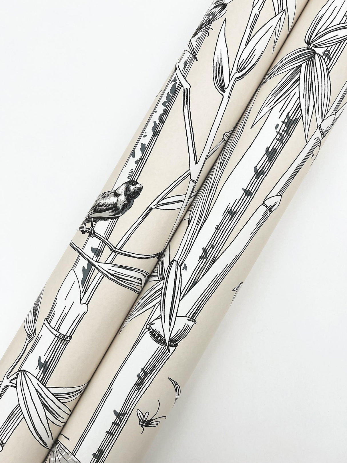 York Wallcoverings Bambou Toile Beige Beige Wallpaper