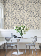 York Wallcoverings Bambou Toile Beige Beige Wallpaper