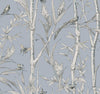 York Wallcoverings Bambou Toile Blue Wallpaper