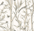 York Wallcoverings Bambou Toile White White Wallpaper