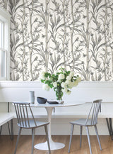 York Wallcoverings Bambou Toile White White Wallpaper
