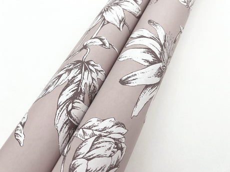 York Wallcoverings Passion Flower Toile Orchid Purple Wallpaper