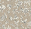 York Wallcoverings Passion Flower Toile Linen Brown Wallpaper