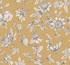 York Wallcoverings Passion Flower Toile Yellow Wallpaper