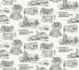 York Wallcoverings Modern Vista Toile Black Black Wallpaper