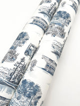 York Wallcoverings Modern Vista Toile Navy Blue Wallpaper