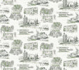 York Wallcoverings Modern Vista Toile Evergreen Green Wallpaper
