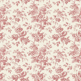 York Wallcoverings Anemone Toile French Red Red Wallpaper