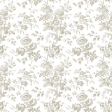 York Wallcoverings Anemone Toile Taupe Beige Wallpaper