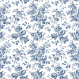 York Wallcoverings Anemone Toile Navy Blue Wallpaper