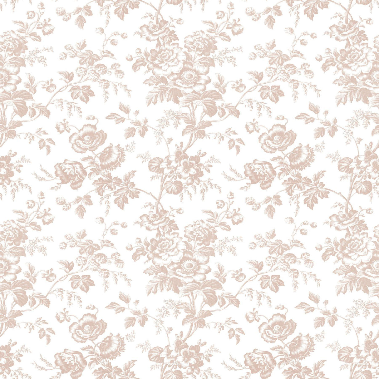York Wallcoverings Anemone Toile Blush Pink Wallpaper