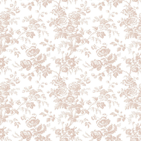 York Wallcoverings Anemone Toile Blush Pink Wallpaper
