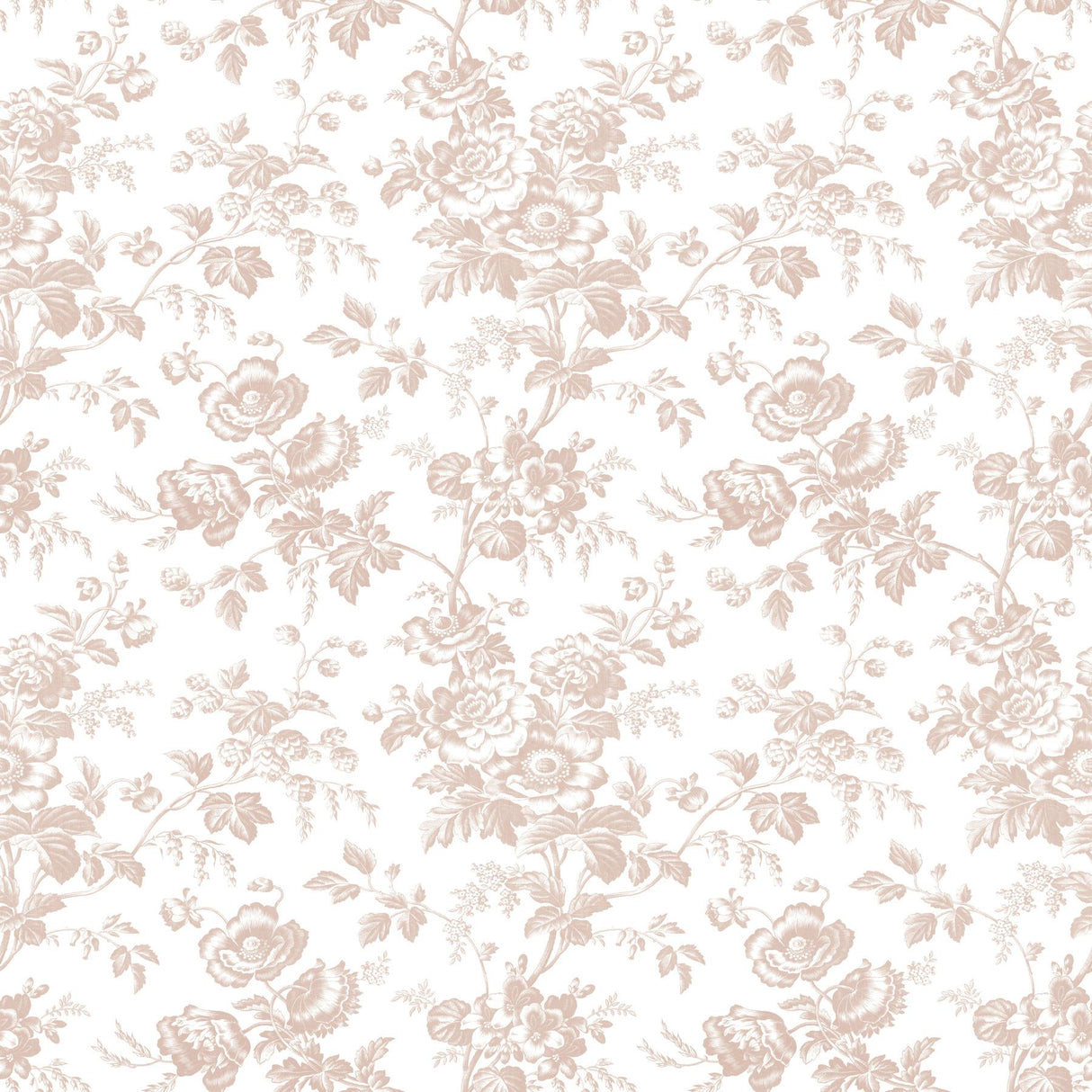 York Wallcoverings Anemone Toile Blush Pink Wallpaper