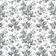 York Wallcoverings Anemone Toile Black Black Wallpaper