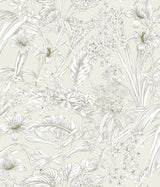 York Wallcoverings Orchid Conservatory Toile Beige and Taupe Beige Wallpaper