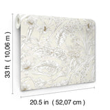 York Wallcoverings Orchid Conservatory Toile Beige And Taupe Beige Wallpaper