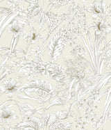 York Wallcoverings Orchid Conservatory Toile Beige And Taupe Beige Wallpaper