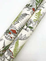 York Wallcoverings Mushroom Garden Toile Red And Green White Wallpaper