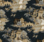 York Wallcoverings Pagoda And Sampan Scenic Black Black Wallpaper