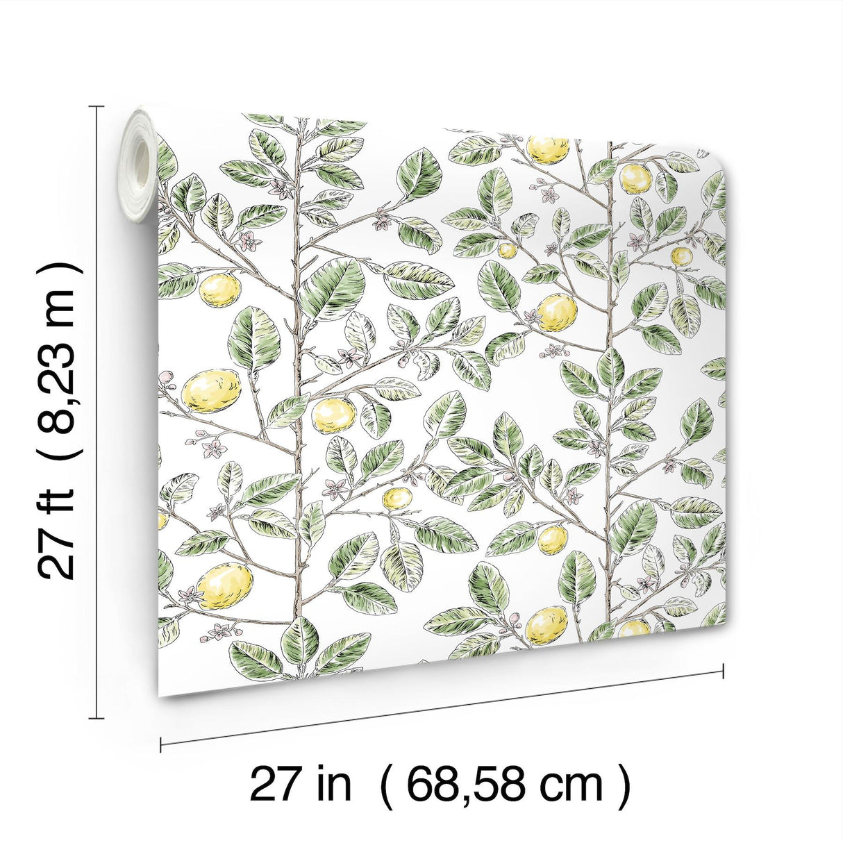 York Wallcoverings Limoncello Toile Green Green Wallpaper