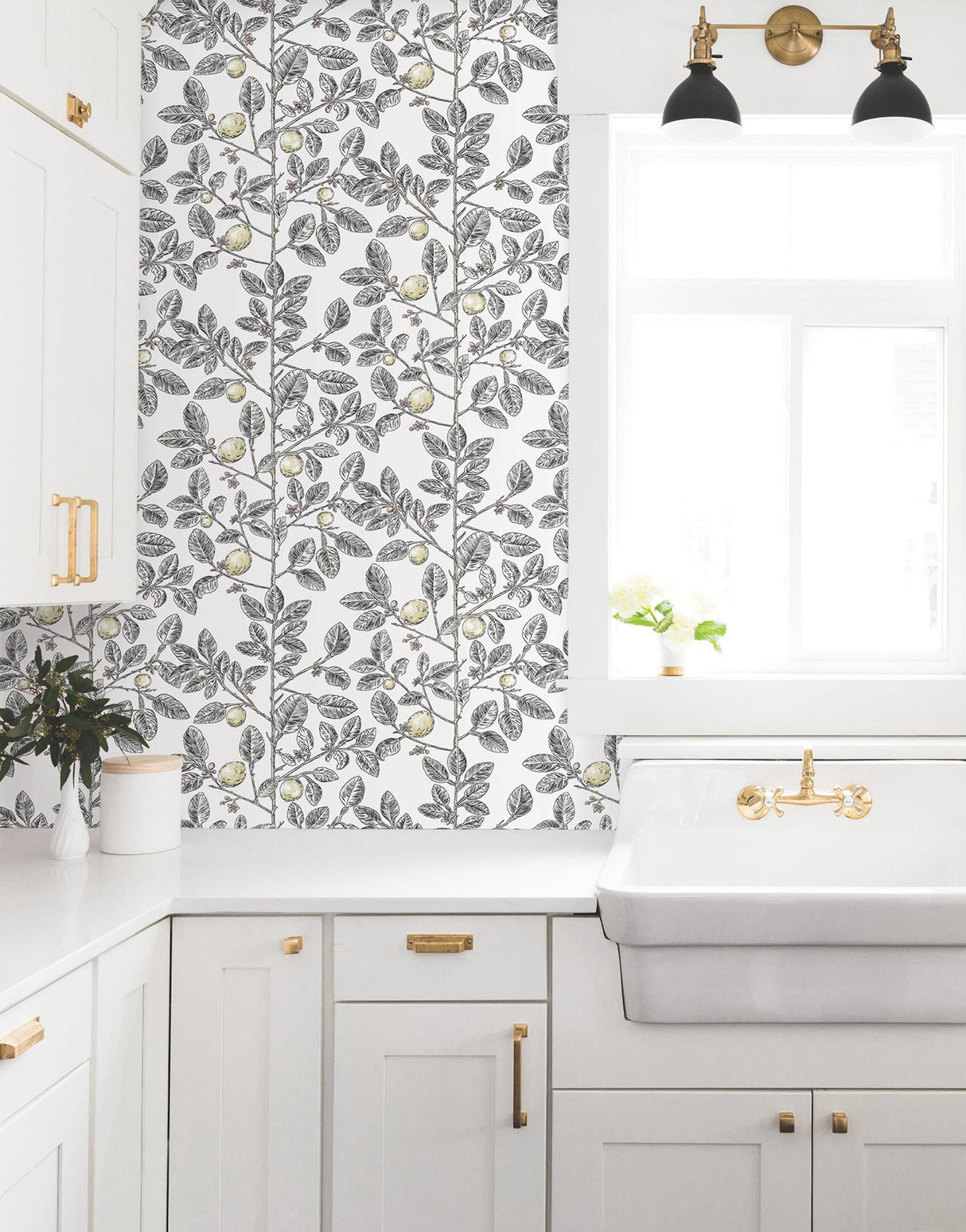 York Wallcoverings Limoncello Toile Black Grey Wallpaper