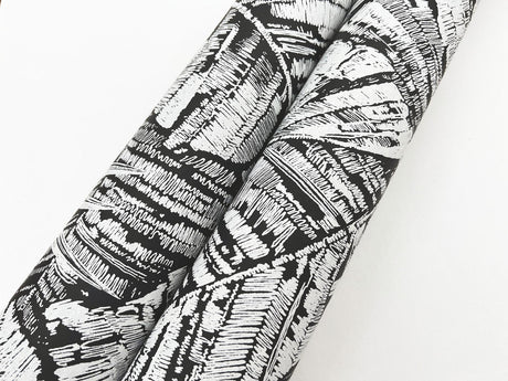 York Wallcoverings Palm Cove Toile White And Black Black Wallpaper