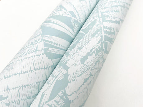 York Wallcoverings Palm Cove Toile White And Blue Blue Wallpaper