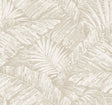 York Wallcoverings Palm Cove Toile White and Taupe Beige Wallpaper