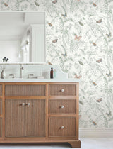 York Wallcoverings Papillon Blush White Wallpaper