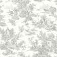 York Wallcoverings Campagne Toile Grey Grey Wallpaper