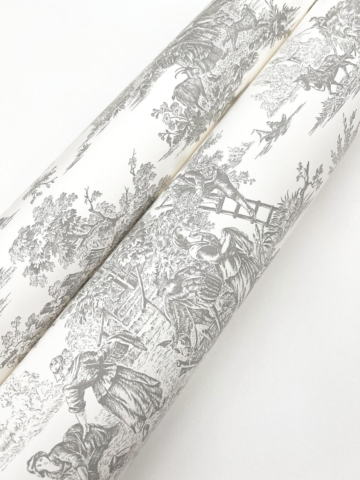 York Wallcoverings Campagne Toile Grey Grey Wallpaper