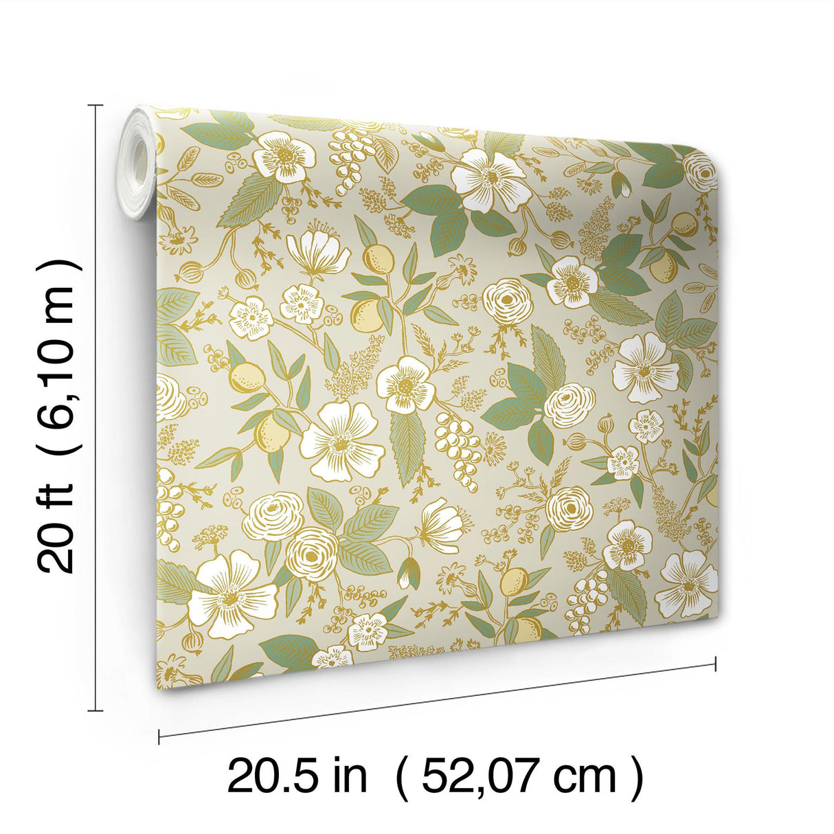 Rifle Paper Co. Colette Linen Peel And Stick Beige Wallpaper
