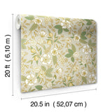 Rifle Paper Co. Colette Linen Peel And Stick Beige Wallpaper