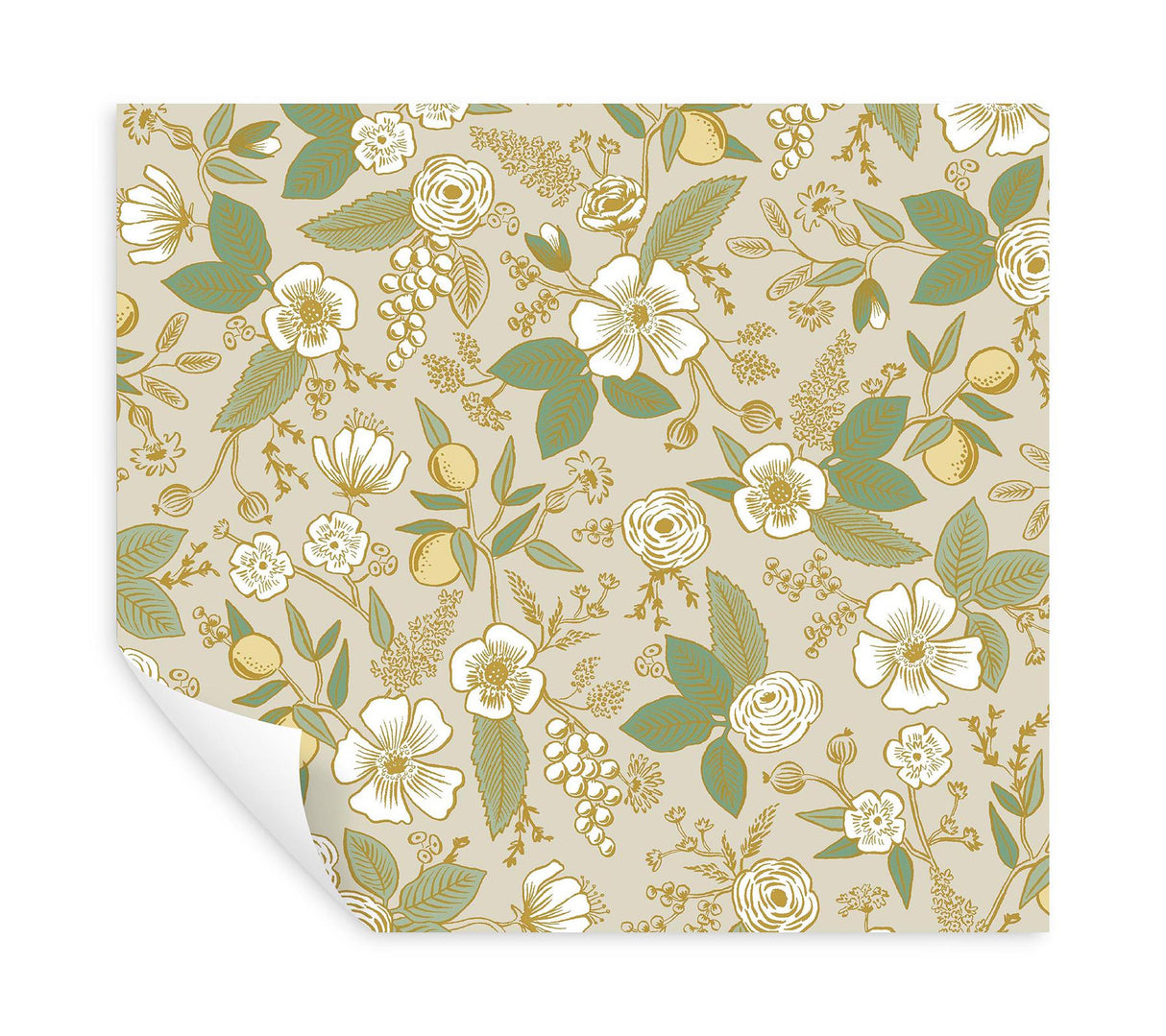Rifle Paper Co. Colette Linen Peel And Stick Beige Wallpaper