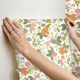 Rifle Paper Co. Colette Rose Multicolor Peel And Stick Pink Wallpaper