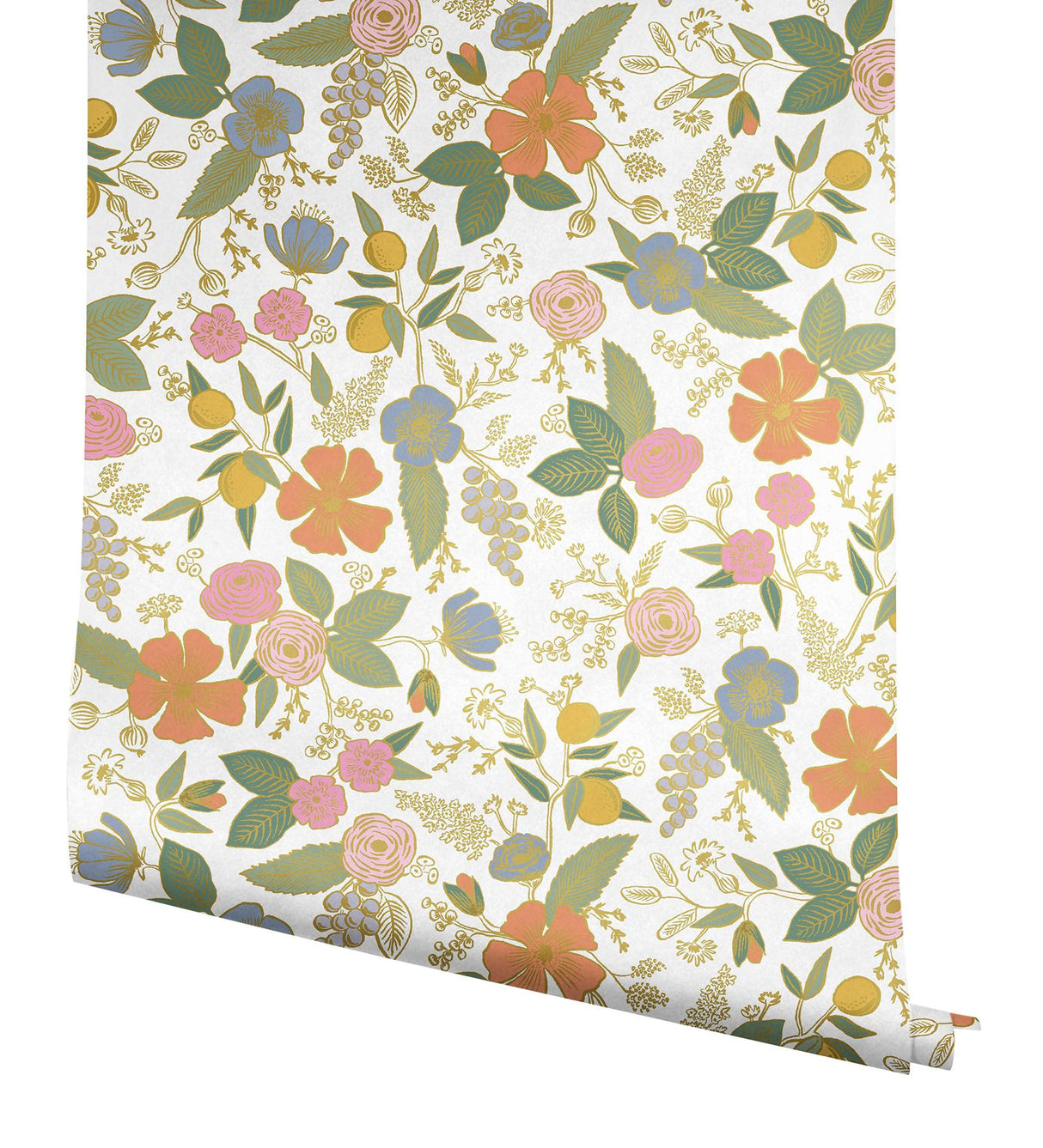Rifle Paper Co. Colette Rose Multicolor Peel And Stick Pink Wallpaper
