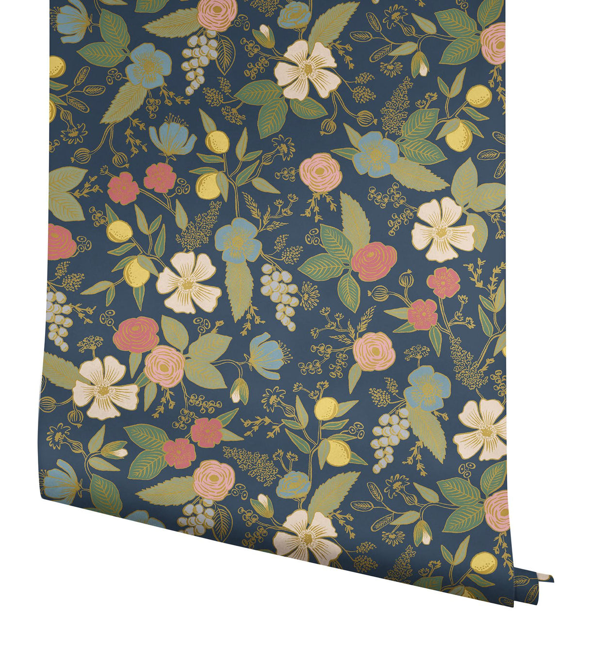 Rifle Paper Co. Colette Navy Peel And Stick Blue Wallpaper