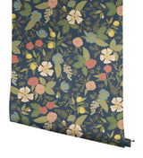 Rifle Paper Co. Colette Navy Peel And Stick Blue Wallpaper