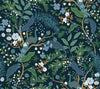Rifle Paper Co. Peacock Garden Peel And Stick Blue Wallpaper