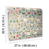 Rifle Paper Co. Curio Linen Peel And Stick Beige Wallpaper