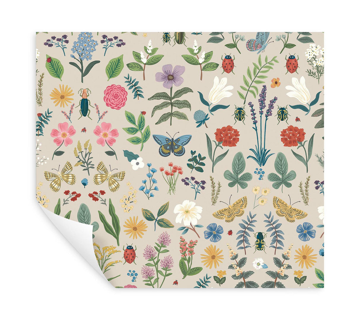 Rifle Paper Co. Curio Linen Peel And Stick Beige Wallpaper