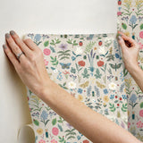 Rifle Paper Co. Curio Linen Peel And Stick Beige Wallpaper