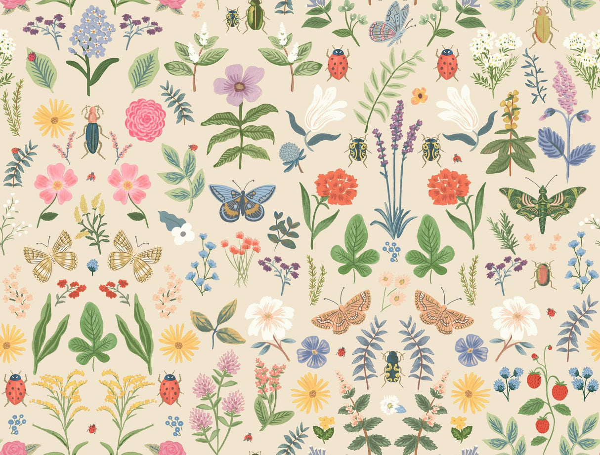 Rifle Paper Co. Curio Cream Peel and Stick Off-White Wallpaper