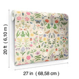 Rifle Paper Co. Curio Cream Peel And Stick Off-White Wallpaper
