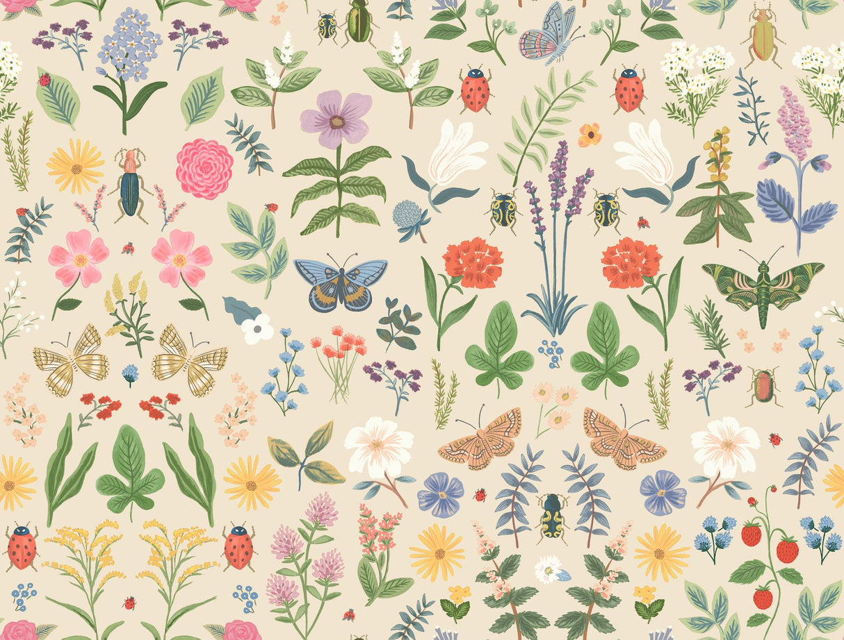 Rifle Paper Co. Curio Cream Peel And Stick Off-White Wallpaper