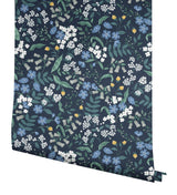 Rifle Paper Co. Sweetbrier Navy Peel And Stick Blue Wallpaper